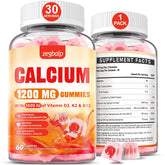Front view of the Calcium 1200 mg with Vitamin D3 Gummies bottle