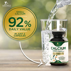 USA-bottled calcium 1200 mg with vitamin D3 packaging