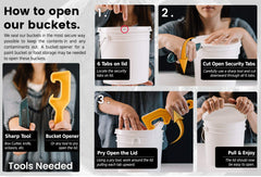 USA-packaged calcium carbonate powder in 5-gallon bucket