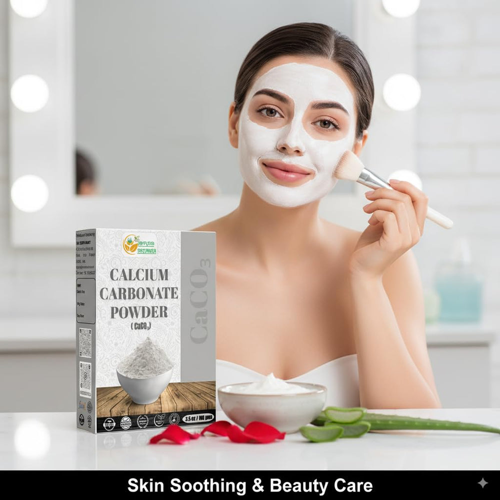 Calcium carbonate powder used in baking recipes