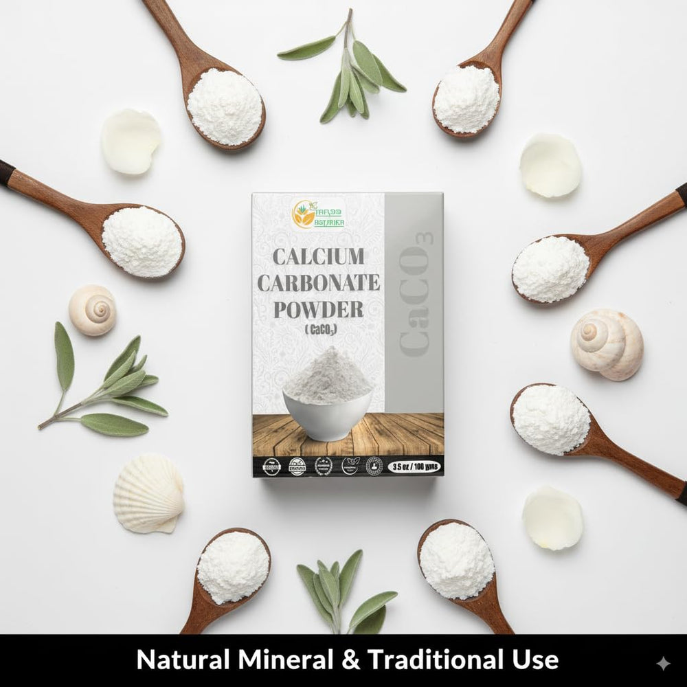 Finely ground calcium carbonate powder texture