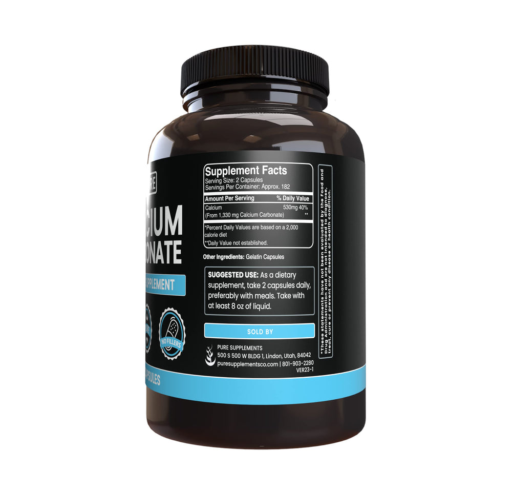 180-day supply of calcium carbonate capsules