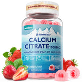 Bottle of Calcium Citrate 1000mg Gummies 6 in 1 formula