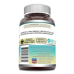 Serving size illustration showing four tablets per serving