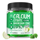 Bottle of LUCNVEM Calcium Citrate 1200 mg gummies with Apple flavor