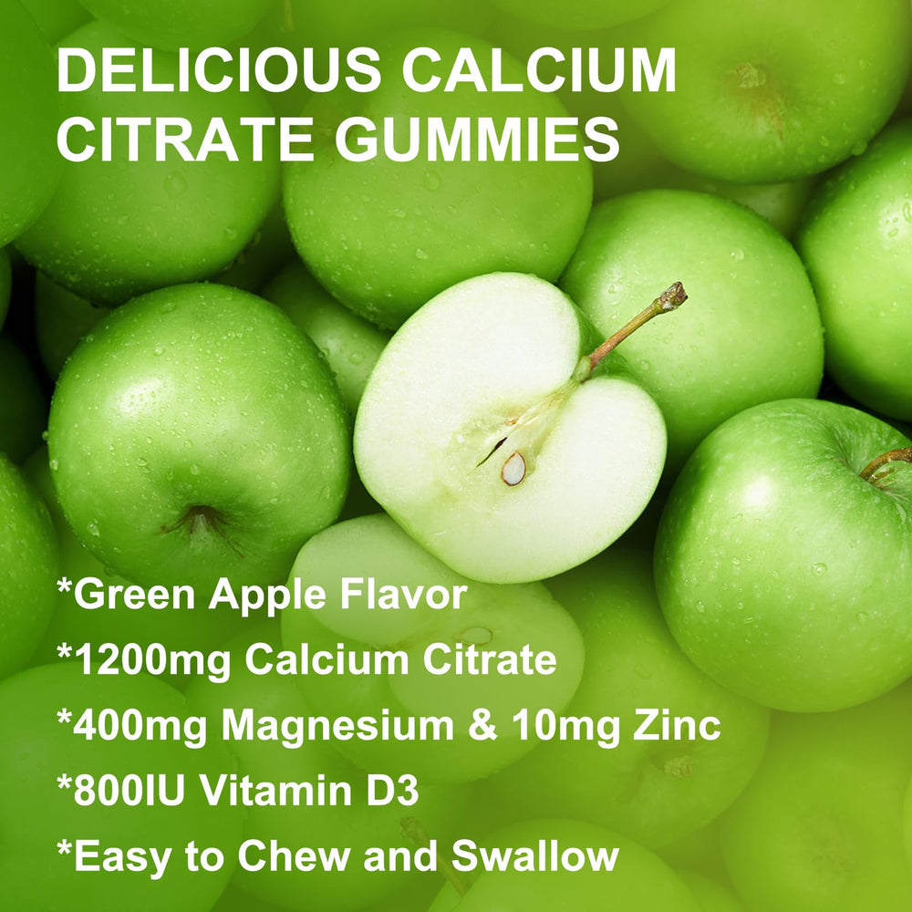 Wide-mouth bottle packaging for Calcium Citrate Gummies 2-pack