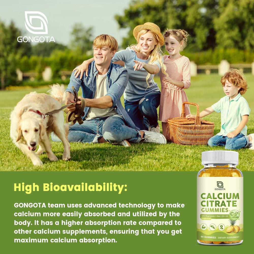 Supplement facts panel for calcium citrate 1200mg with D3