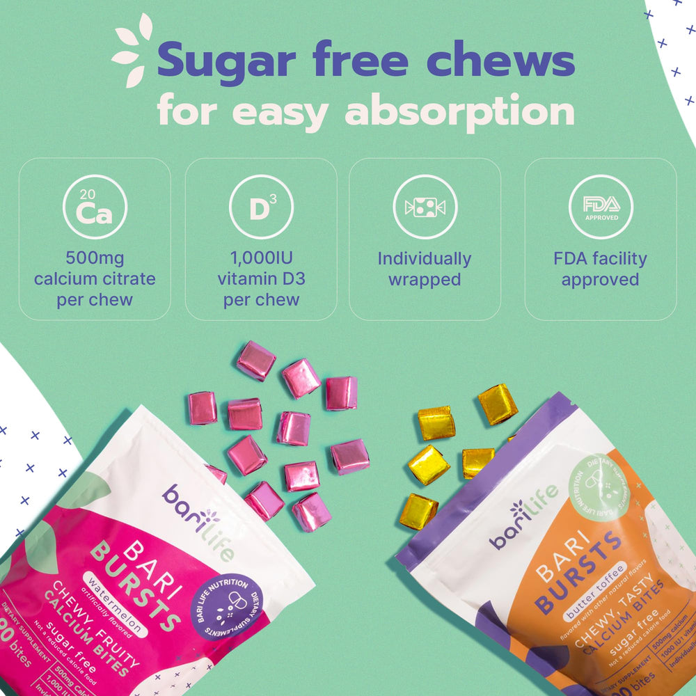 Fruit punch flavored chews in individually wrapped packaging