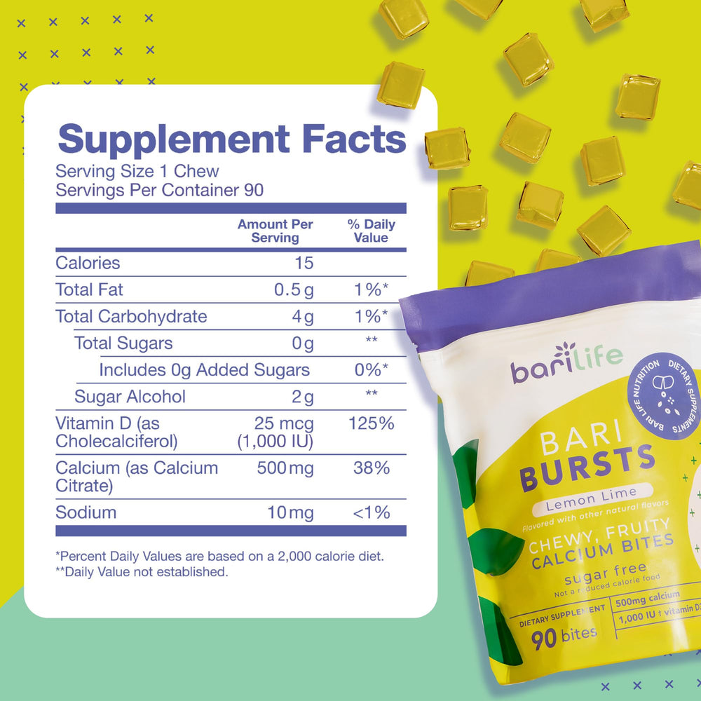 Close-up of BariBurst Lemon Lime chews