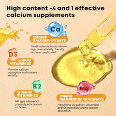 Calcium Citrate Drops 1200mg with Vitamin D3 packaging and bottle
