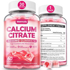 Bottle of Calcium Citrate Gummies 1200 mg for adults