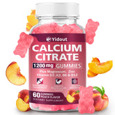 Bottle of Calcium Citrate Gummies 1200mg – Peach flavor, 60 count