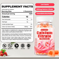 Close-up of a liquid-core calcium citrate gummy showing soft texture