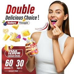 Graphic showing absorption boosters: vitamin D3, vitamin K2, and probiotics