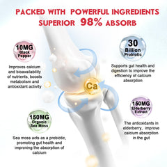 High absorption calcium citrate with magnesium and zinc for better uptake
