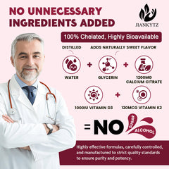 Vegan, sugar-free, gluten-free non-GMO calcium citrate drops