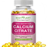Calcium Citrate Softgels bottle label showing 1200 mg calcium, vitamin D3 and magnesium