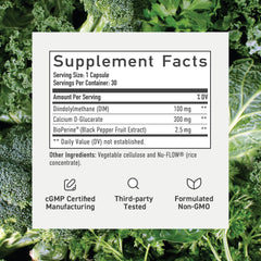 Bottle of capsules on a clean white background