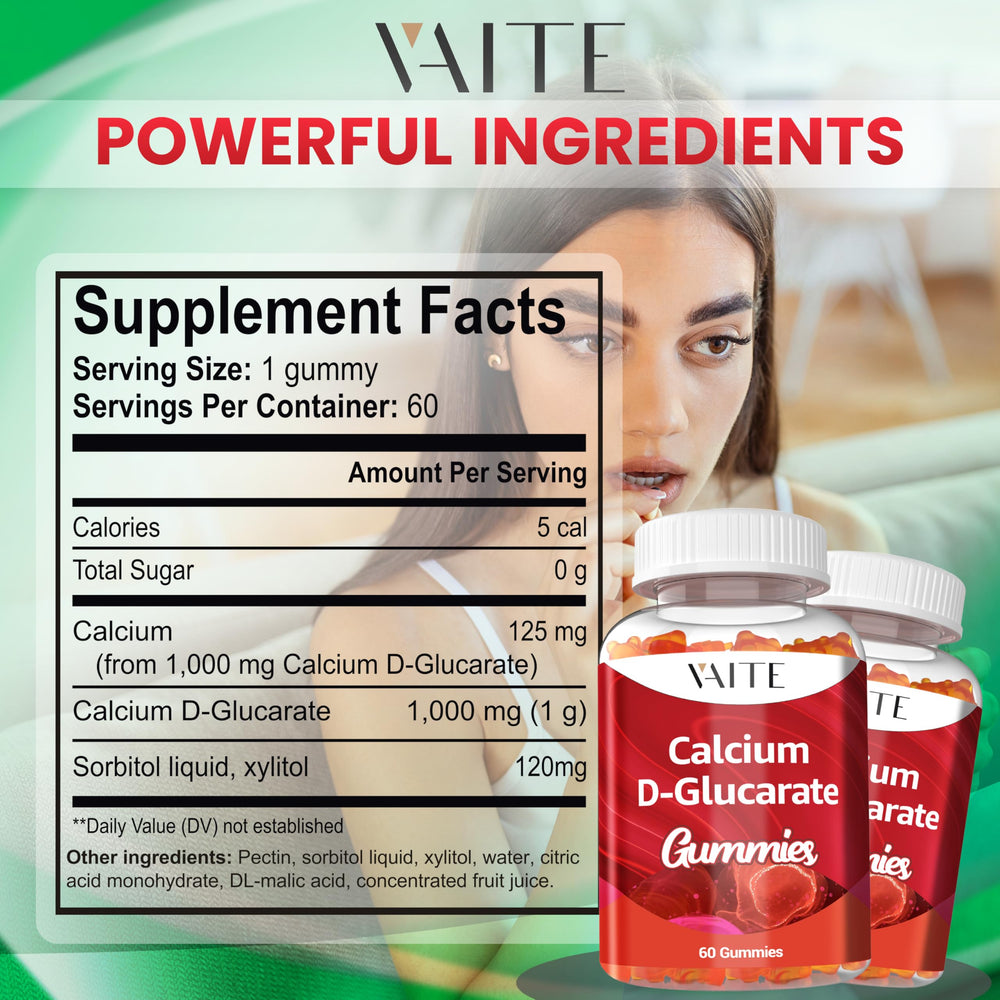 Easy-to-absorb calcium D-Glucarate gummies