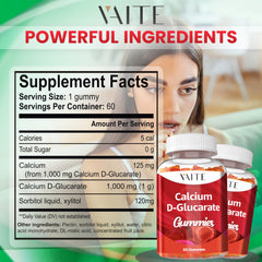 Easy-to-absorb calcium D-Glucarate gummies