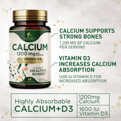 Graphic illustrating improved calcium absorption with Vitamin D3