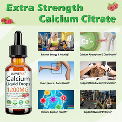 Calcium Drops bottle label showing dosage and vitamins