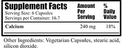 Calcium Gluconate bottle label showing ingredient details