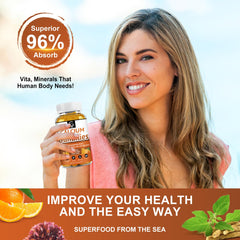 Sea moss and ashwagandha root ingredients in the formula