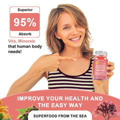 Close-up of label on peach sugar-free calcium gummies