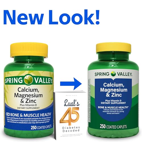 Bottle of Calcium Magnesium Zinc D3 caplets 250-count with label close-up