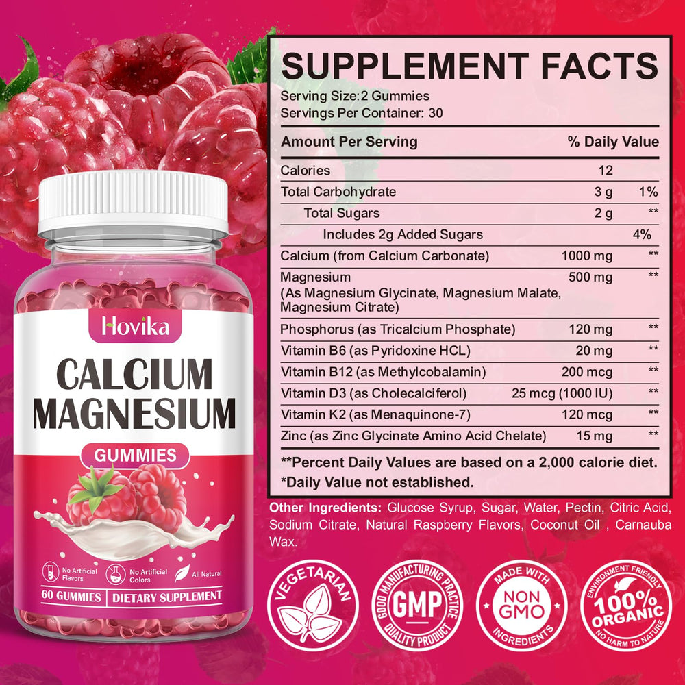Front packaging view of Calcium Magnesium Zinc Gummies