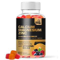 MoodMingle Calcium Magnesium Zinc Gummies bottle front view