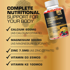 Close-up of orange and berry flavored gummies