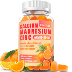 Calcium Magnesium Zinc Gummies with D3 B6 K2 bottle