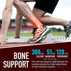 Gummies poured on a white surface with 90-count bottle