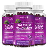 Close-up of elderberry flavored calcium magnesium zinc gummies