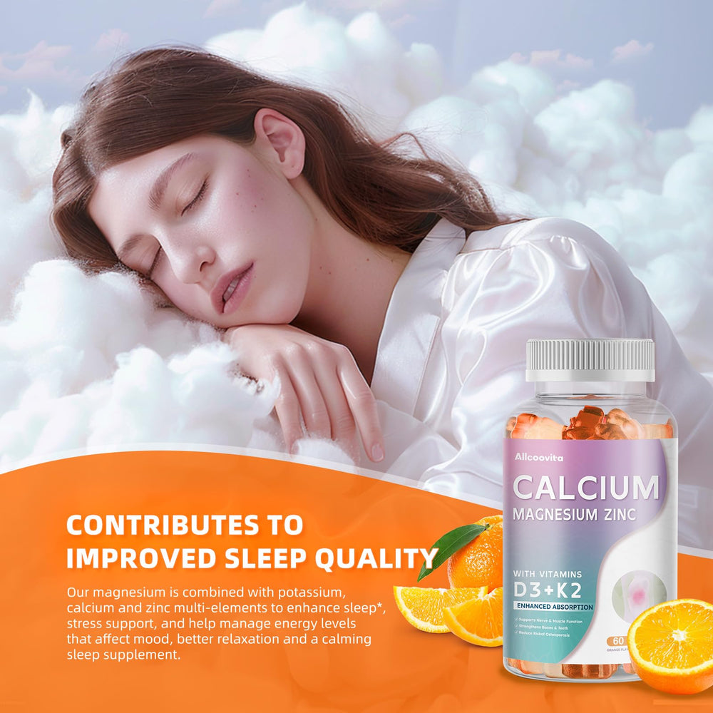 60 orange-flavored gummies in bottle