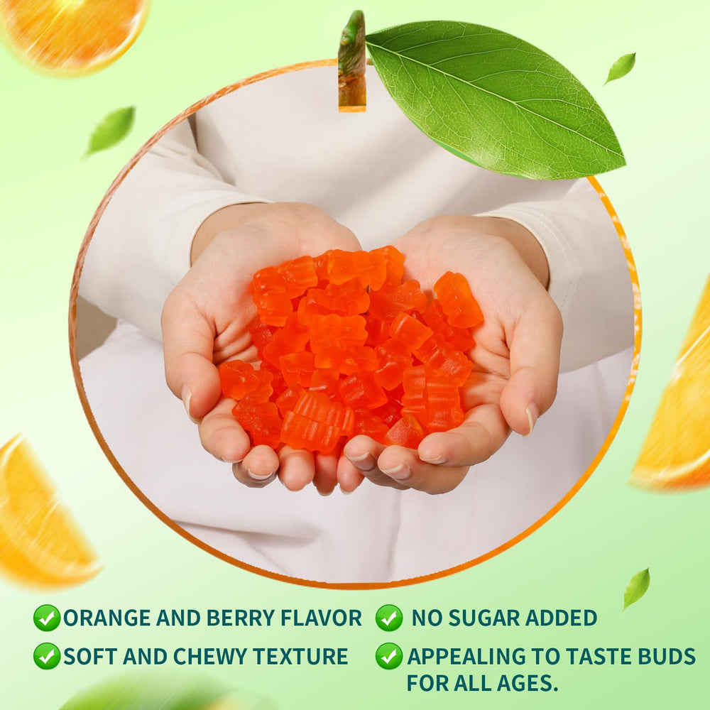 Gummies bottle displayed on a white background