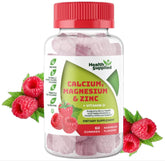 Front view of Calcium Magnesium Zinc + Vitamin D Gummies in Raspberry flavor