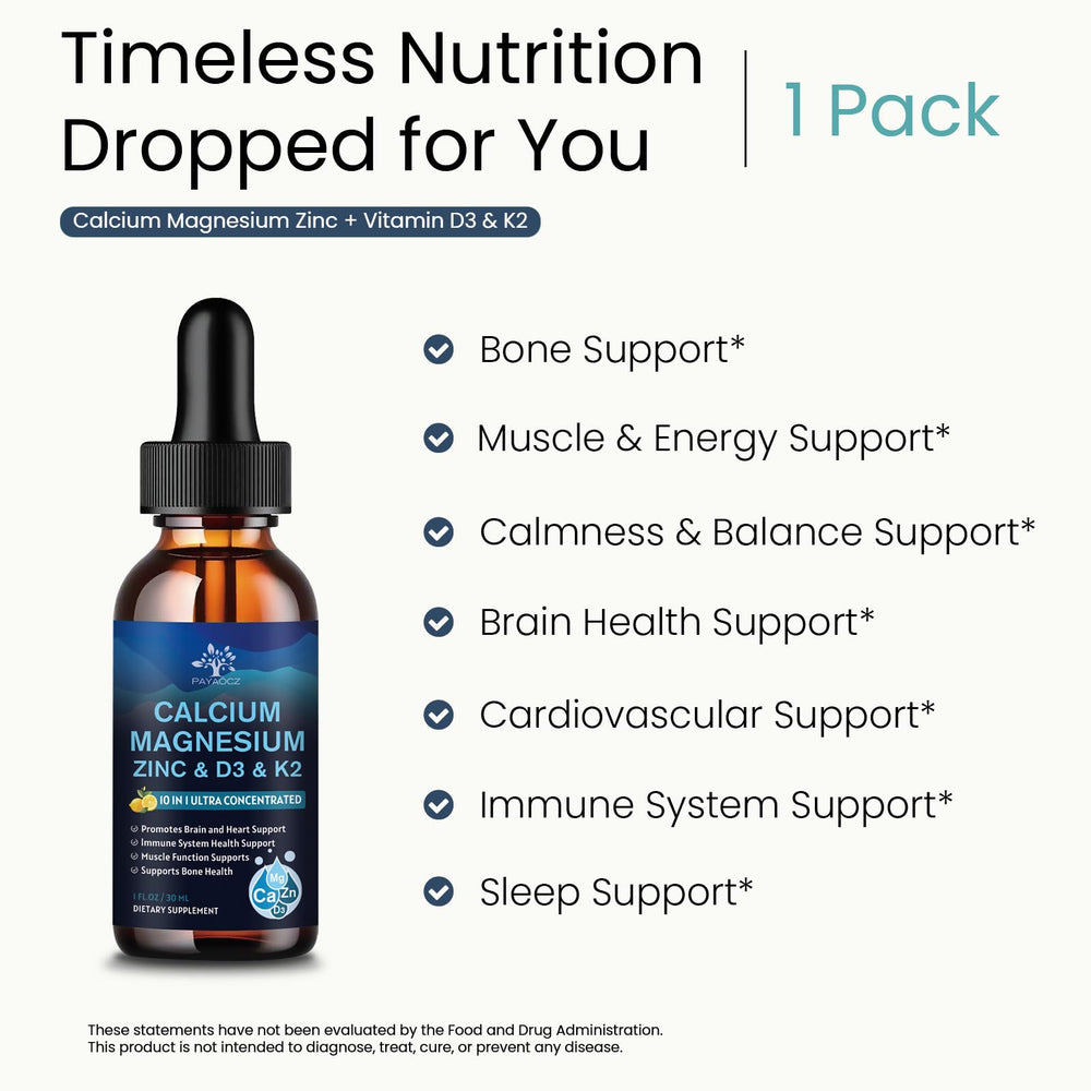 Calcium magnesium zinc vitamins D3 K2 B6 ingredients