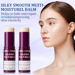 Portable stick form of calcium moisturizing balm