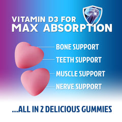 Assorted calcium gummies displayed