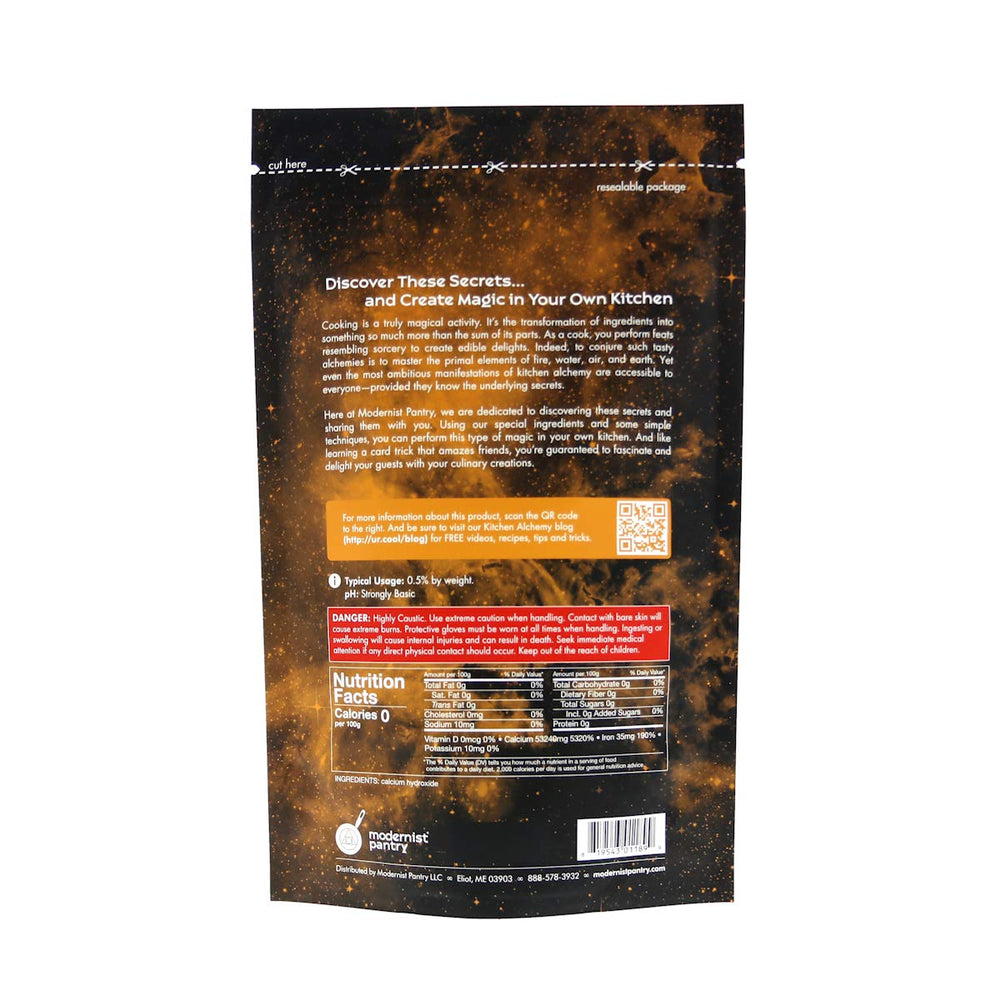 Calcium Hydroxide powder in a labeled jar