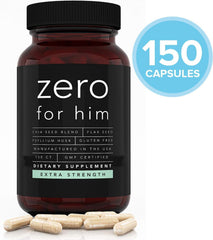 Lifestyle image of a man taking a fiber supplement