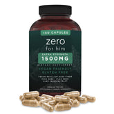 Bottle of California Basics Extra Strength Fiber Supplements for Men with 150 capsules