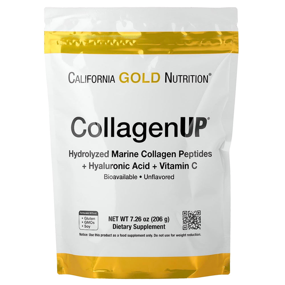 California Gold Nutrition CollagenUP unflavored hydrolyzed marine collagen bottle 7.26 oz