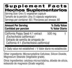 Bio Nutrition California Poppy packaging bottle