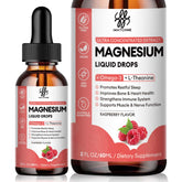 Calm Magnesium Liquid Drops bottle with Raspberry flavor (2 oz)
