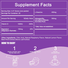 Scooping Calm Magnesium Powder into a glass of water
