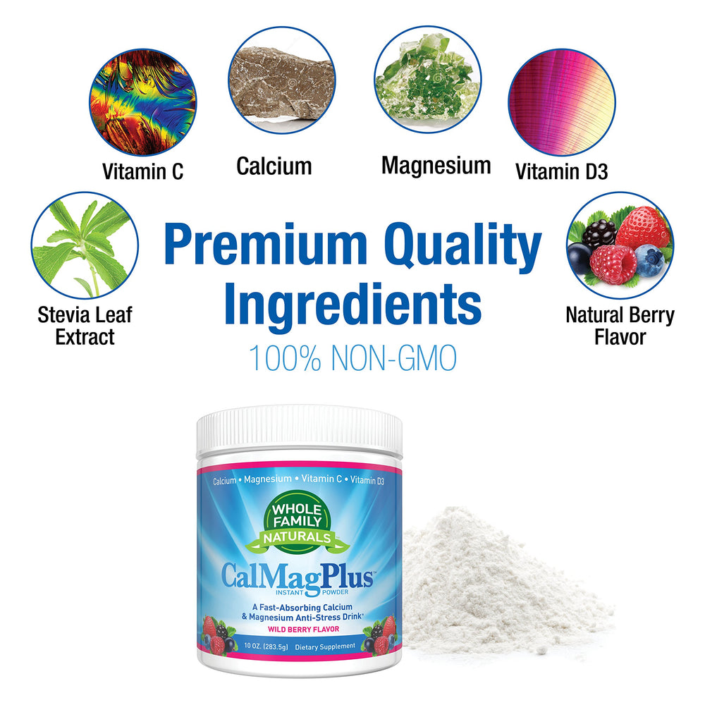 CalMag Plus ingredients: calcium, magnesium, vitamin C and D3